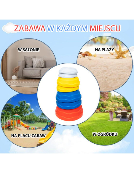 WOOPIE Kamienie Balansujące Sensoryczne Trening Równowagi 5 szt