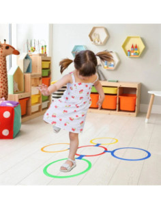 WOOPIE Gra W Klasy Kolorowe Koła Dla Dzieci Do Skakania Obręcze 10 Kół I Łączników 2