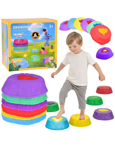 WOOPIE Kamienie Balansujące Świecące Sensoryczne Trening Równowagi 6 szt