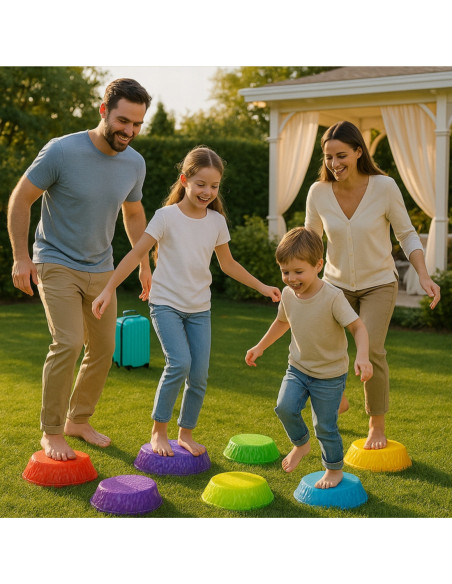 WOOPIE Kamienie Balansujące Świecące Sensoryczne Trening Równowagi 6 szt