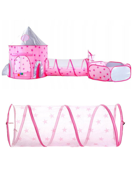 WOOPIE Namiot 3w1 Pałac Księżniczki XXL Domek Tunel Suchy Pałac