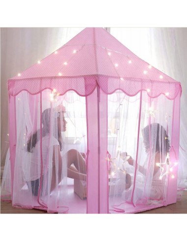 WOOPI Duży Namiot Pałac Dla Księżniczki Zasłolny Dziewczynki Duży Składany Bajkowy Domek Do Zabawy