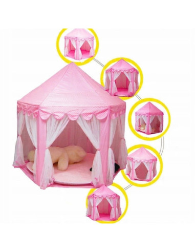 WOOPI Duży Namiot Pałac Dla Księżniczki Zasłolny Dziewczynki Duży Składany Bajkowy Domek Do Zabawy