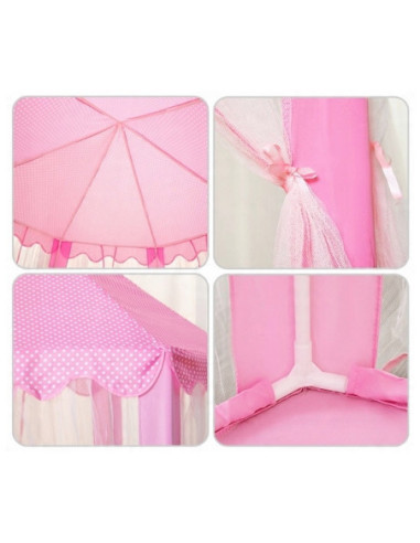 WOOPI Duży Namiot Pałac Dla Księżniczki Zasłolny Dziewczynki Duży Składany Bajkowy Domek Do Zabawy