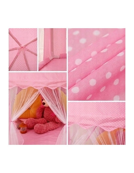 WOOPI Duży Namiot Pałac Dla Księżniczki Zasłolny Dziewczynki Duży Składany Bajkowy Domek Do Zabawy