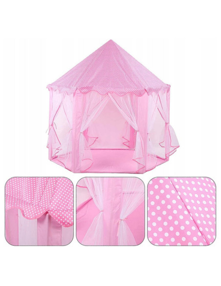 WOOPI Duży Namiot Pałac Dla Księżniczki Zasłolny Dziewczynki Duży Składany Bajkowy Domek Do Zabawy