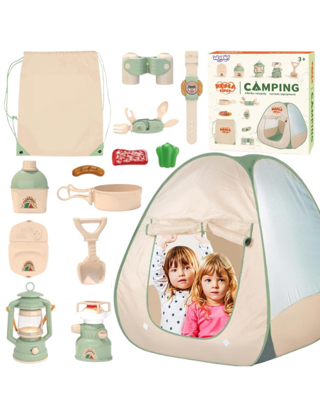 WOOPIE Zestaw Małego Odkrywcy Namiot Kempingowy XXL na Biwak 15 el.
