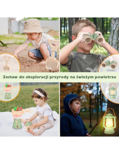 WOOPIE Zestaw Małego Odkrywcy Namiot Kempingowy XXL na Biwak 15 el.