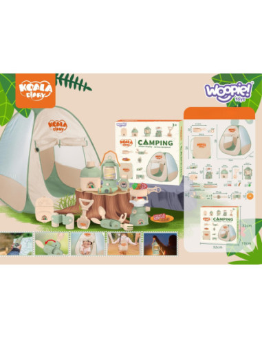WOOPIE Zestaw Małego Odkrywcy Namiot Kempingowy XXL na Biwak 15 el.