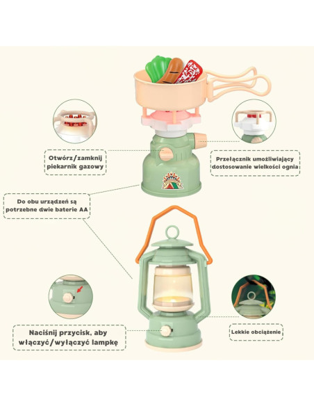 WOOPIE Zestaw Małego Odkrywcy Namiot Kempingowy XXL na Biwak 15 el.
