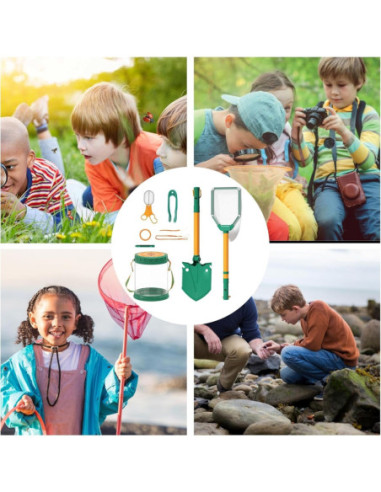 WOOPIE Zestaw Małego Odkrywcy Natury Siatka na Owazdy Motyle Pojemnik na Ryby