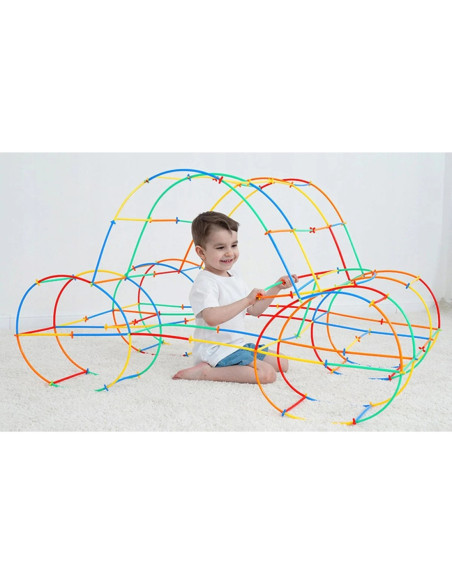 WOOPIE Klocki Konstrukcyjne Kolorowe Słomki 1200 el.