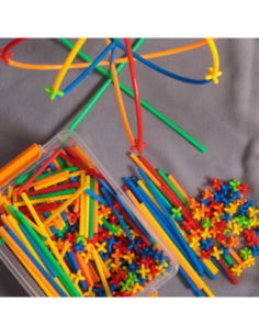 WOOPIE Klocki Konstrukcyjne Kolorowe Słomki 500 el. 2