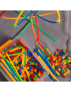 WOOPIE Klocki Konstrukcyjne Kolorowe Słomki 1000 el. 2