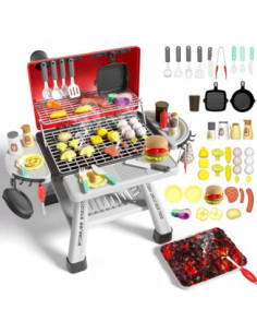 WOOPIE Grill Barbecue Kuchnia Ogrodowa Interaktywna Para LED Zestaw XL 41 el.