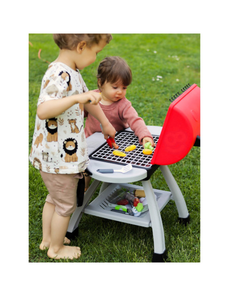 WOOPIE Grill Barbecue Zestaw 41 el. Efekty Świetle Para Wodna