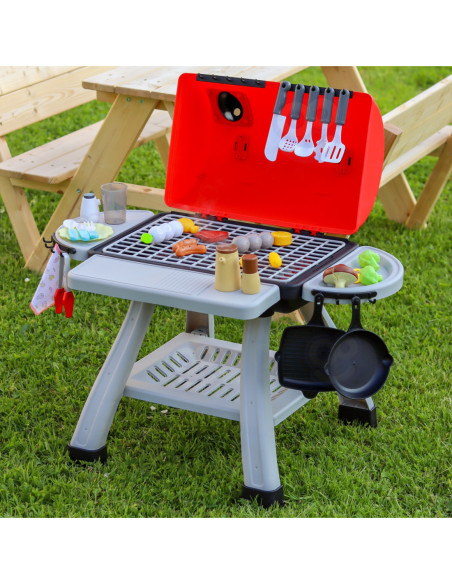 WOOPIE Grill Barbecue Zestaw 41 el. Efekty Świetle Para Wodna