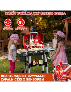 WOOPIE Grill Barbecue Kuchnia Ogrodowa Interaktywna LED Zestaw XL 31 el. 2