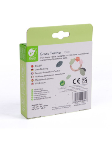 CLASSIC WORLD Drewniana Grzechotka  Sensoryczna Gryzak 2w1