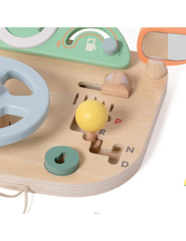 CLASSIC WORLD Drewniana Kierownica Wielofunkcyjna Tablica Edukacyjna