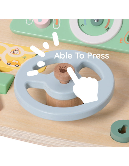 CLASSIC WORLD Drewniana Kierownica Wielofunkcyjna Tablica Edukacyjna