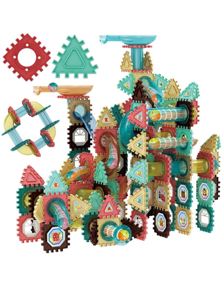 WOOPIE Klocki Magnetyczne Konstrukcyjne Tor Kulkowy 3D 228el.