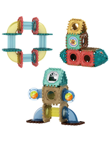 WOOPIE Klocki Magnetyczne Konstrukcyjne Tor Kulkowy 3D 228el.