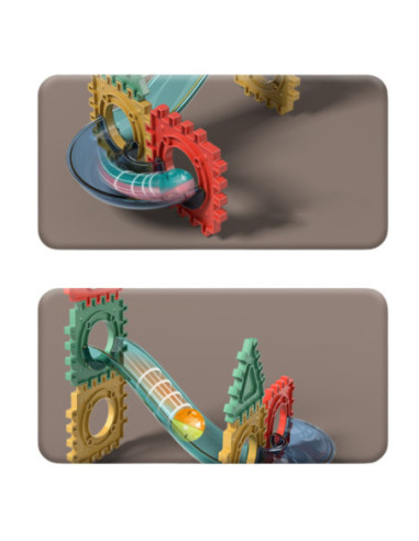 WOOPIE Klocki Magnetyczne Konstrukcyjne Tor Kulkowy 3D 228el.