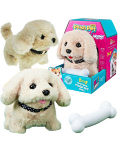 WOOPIE Interactive Plush Dog with Bone Bichon Golden Retriever