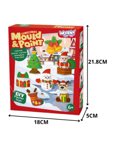 Woopie Stwórz Swoje Figurki Świąteczny Zestaw kreatyny do Odlewania i Malowania DIY