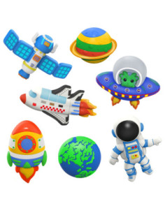 Woopie Stwórz Swoje Figurki Kosmiczny Zestaw Kreatywny do Odlewania i Malowania DIY 2