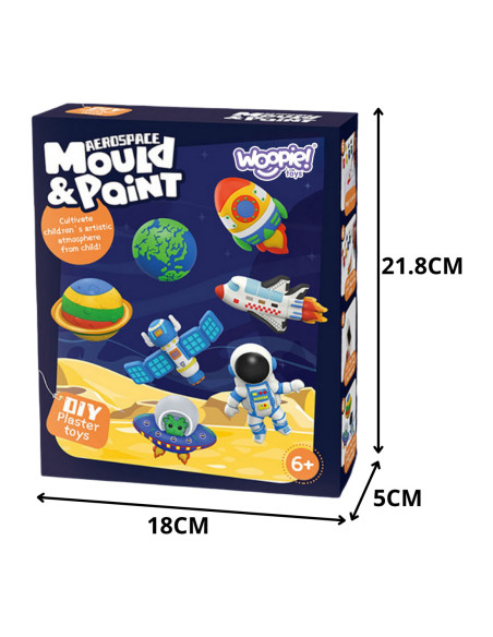 Woopie Stwórz Swoje Figurki Kosmiczny Zestaw Kreatywny do Odlewania i Malowania DIY