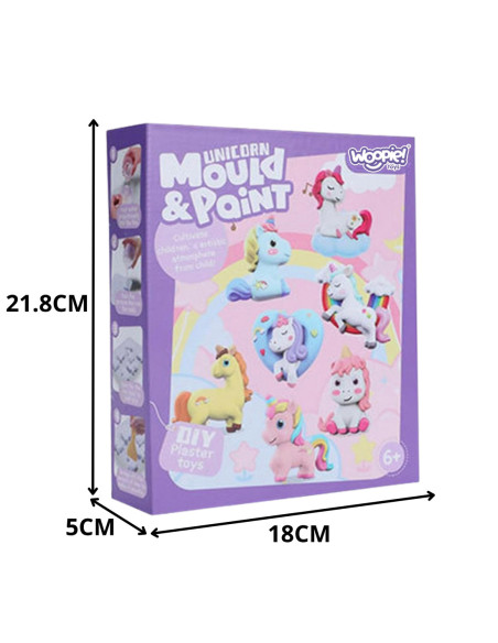 Woopie Stwórz Swoje Figurki Jednorożce Zestaw do Tworzenia i Malowania DIY