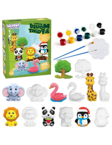 Woopie Stwórz Swoje Figurki Zestaw Kreatywny do Odlewania i Malowania DIY Zwierzątka