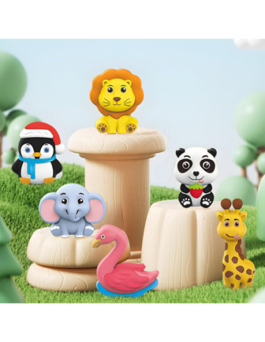 Woopie Stwórz Swoje Figurki Zestaw Kreatywny do Odlewania i Malowania DIY Zwierzątka