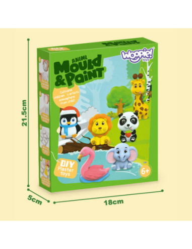 Woopie Stwórz Swoje Figurki Zestaw Kreatywny do Odlewania i Malowania DIY Zwierzątka