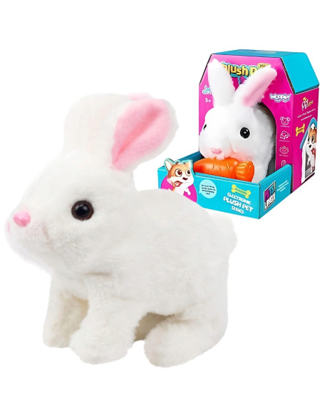 WOOPIE Króliczek Ineraktywny Pluszowy z Marchewką Biały