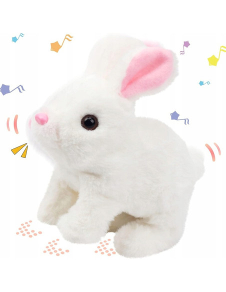 WOOPIE Króliczek Ineraktywny Pluszowy z Marchewką Biały