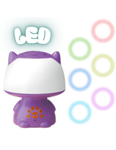 WOOPIE Multifunkcyjna Lampka RGB Głośnik Bluetooth Karaoke Modulator Głosu Karta SD AUX Fioletowa 2