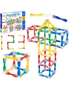 WOOPIE Klocki Magnetyczne Konstrukcyjne 3D 128 el. XXL