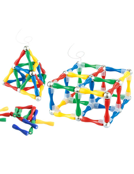 WOOPIE Klocki Magnetyczne Konstrukcyjne 3D 128 el. XXL