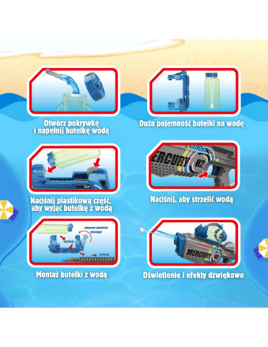 WOOPIE Pistolet Na Wodę Elektryczny Automayczny