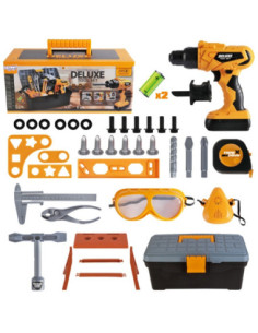 WOOPIE Zestaw Narzędzi Małego Majsterkowicza z Wkrętarką w Walizce 39el.