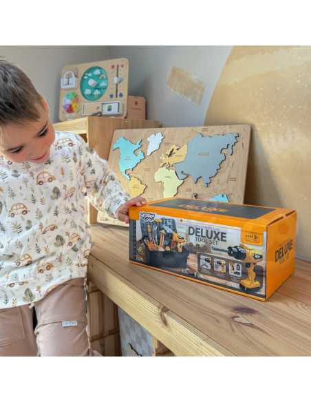 WOOPIE Zestaw Narzędzi Małego Majsterkowicza z Wkrętarką w Walizce 39el.