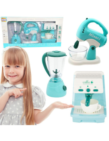 WOOPIE Zestaw AGD 3w1 Ekspres Mikser Blender Efekty Dźwiękowe Świetlne