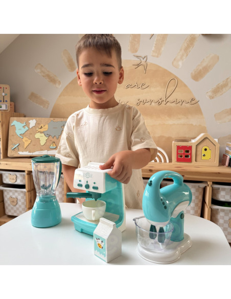 WOOPIE Zestaw AGD 3w1 Ekspres Mikser Blender Efekty Dźwiękowe Świetlne