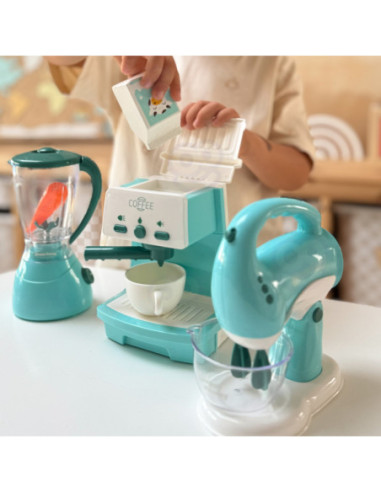 WOOPIE Zestaw AGD 3w1 Ekspres Mikser Blender Efekty Dźwiękowe Świetlne