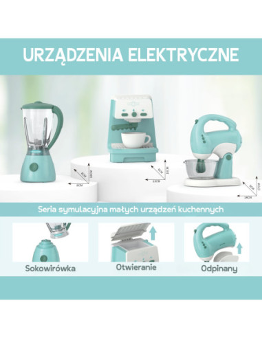WOOPIE Zestaw AGD 3w1 Ekspres Mikser Blender Efekty Dźwiękowe Świetlne