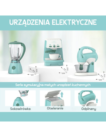 WOOPIE Zestaw AGD 3w1 Ekspres Mikser Blender Efekty Dźwiękowe Świetlne