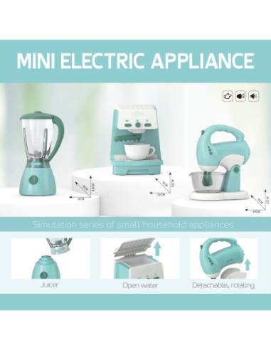 WOOPIE Zestaw AGD 3w1 Ekspres Mikser Blender Efekty Dźwiękowe Świetlne